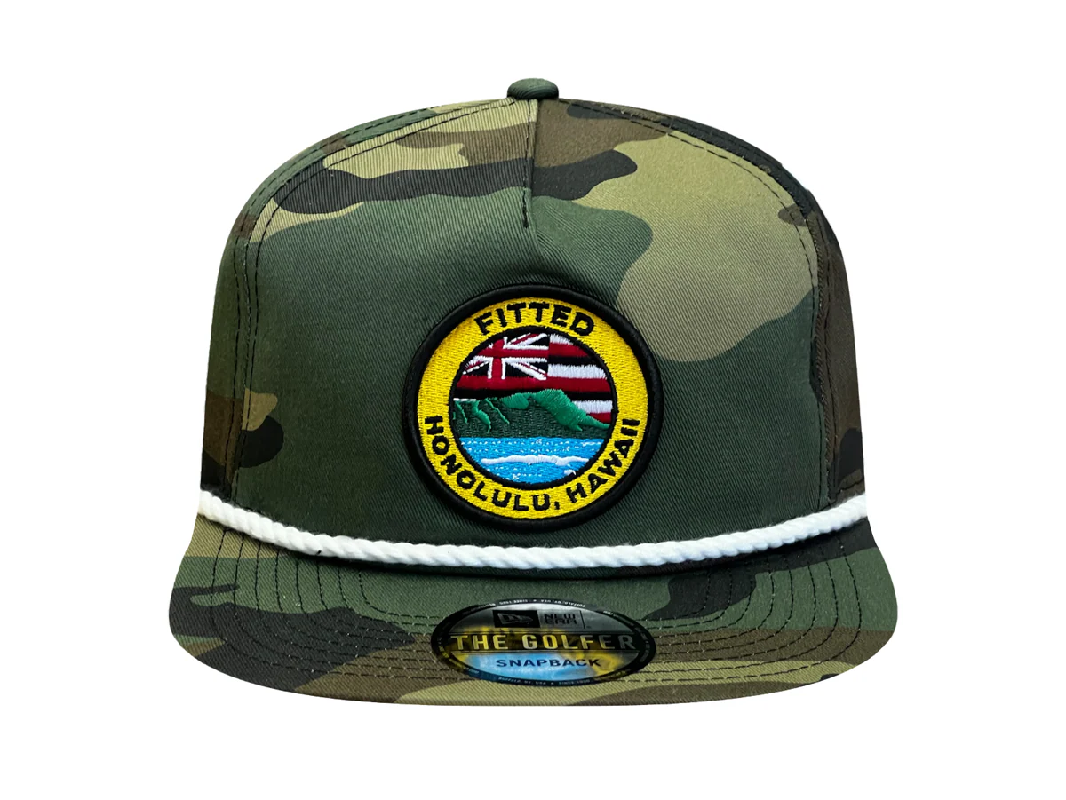 LEAHI GOLFER SNAPBACK - WOODLAND CAMO